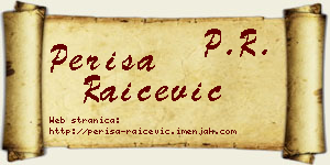 Periša Raičević vizit kartica